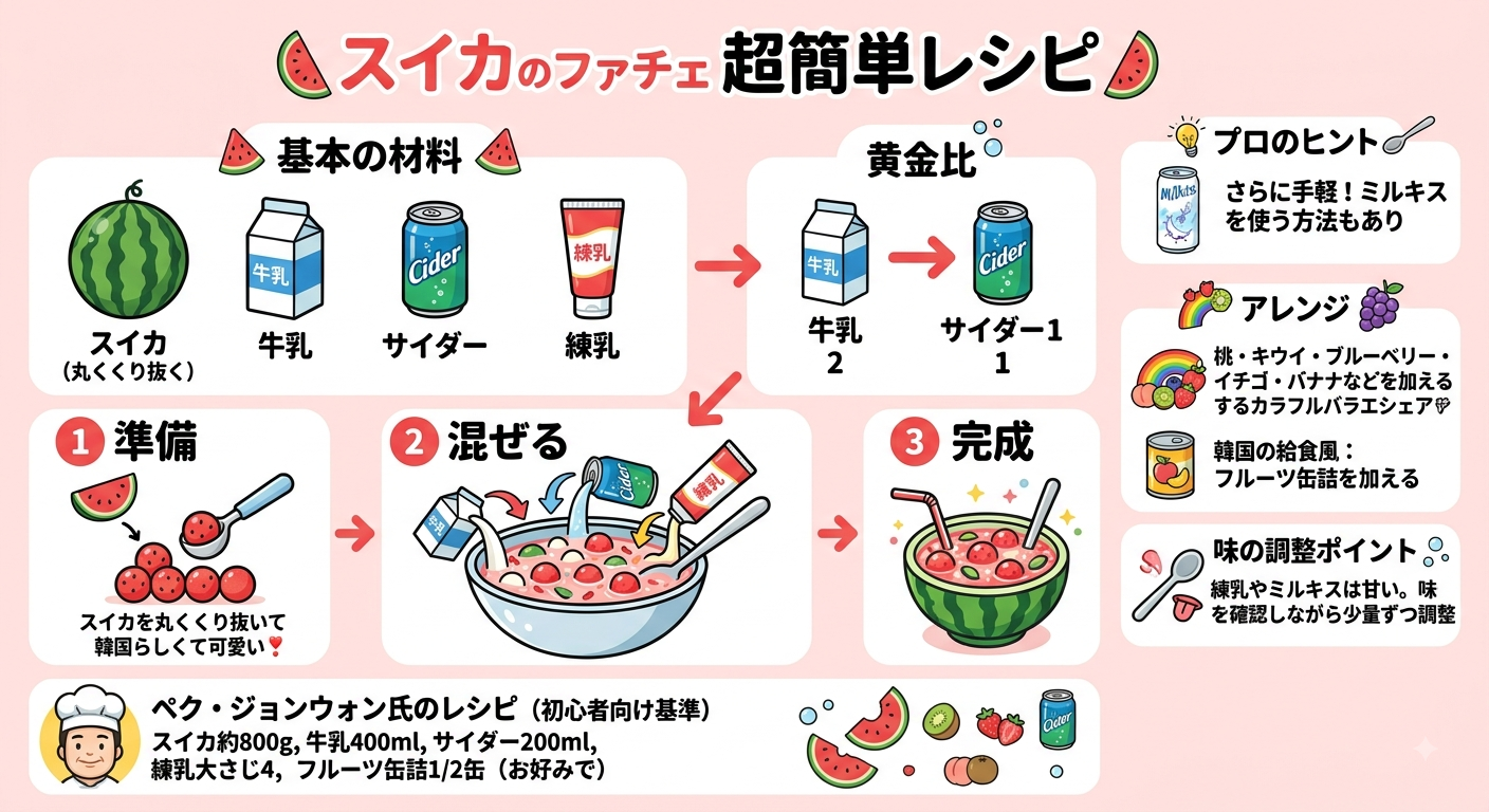 スイカファチェレシピ